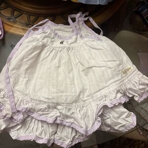 White and Purple Kids Dress